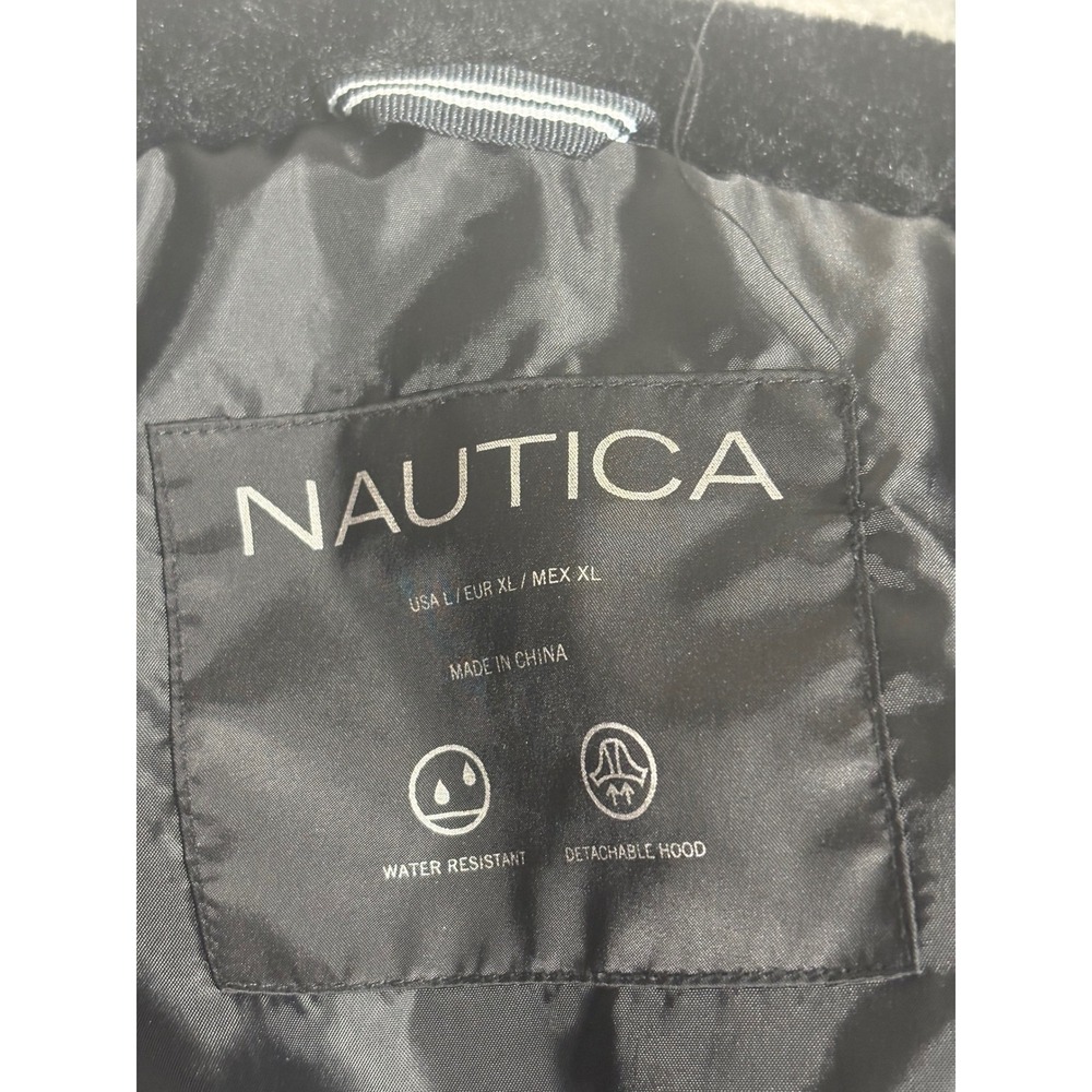 Nautica Womens Black Chevron Puffer Jacket Water Resistant Quilted Coat Q020331 - Picture 4 of 9